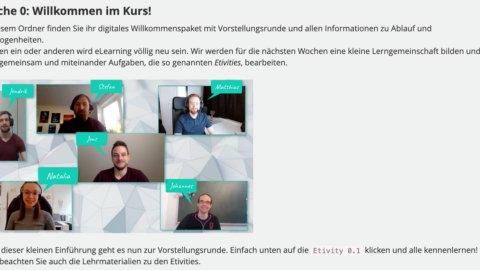 Mehrere Personen in einem online Meeting