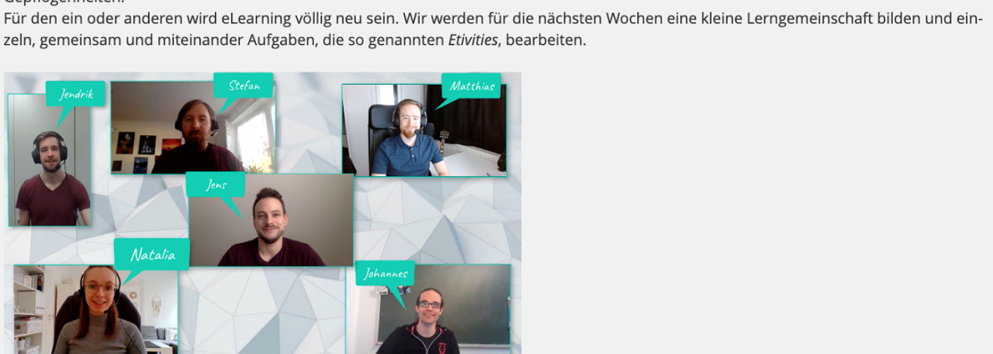 Mehrere Personen in einem online Meeting